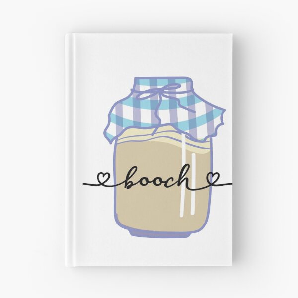 Item preview, Booch, Kombucha fermenting in a jar with a plaid fabric cover. designed and sold by The-Goods.