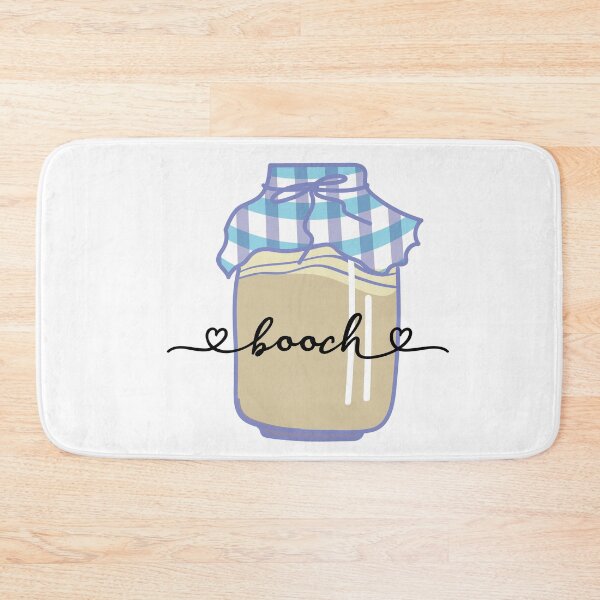 Item preview, Booch, Kombucha fermenting in a jar with a plaid fabric cover. designed and sold by The-Goods.