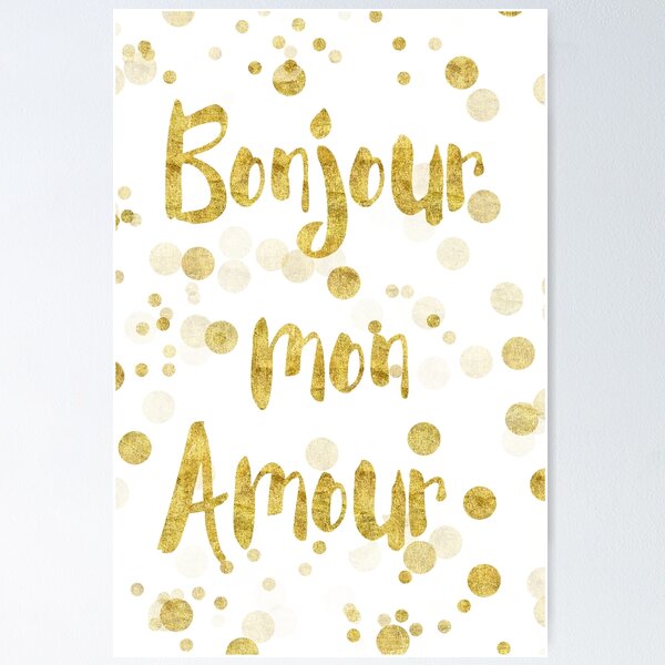 Bonjour Mon Amour - Bonjour Mon Amour, Motif Dessiné À La Main Élégante  Française. Clip Art Libres De Droits, Svg, Vecteurs Et Illustration. Image  55155910