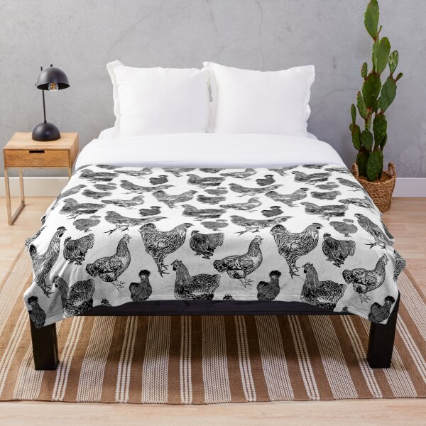 Chicken Yard Friends Throw Blanket