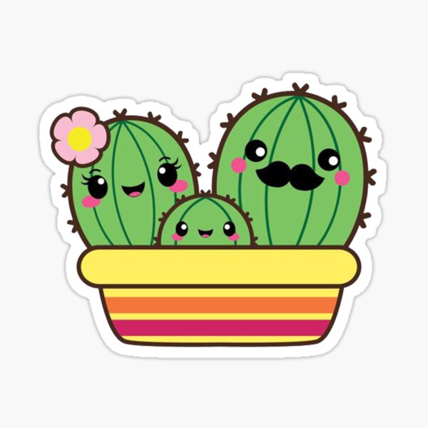 Aperçu de l'œuvre Famille de cactus créée et vendue par Flakey-.