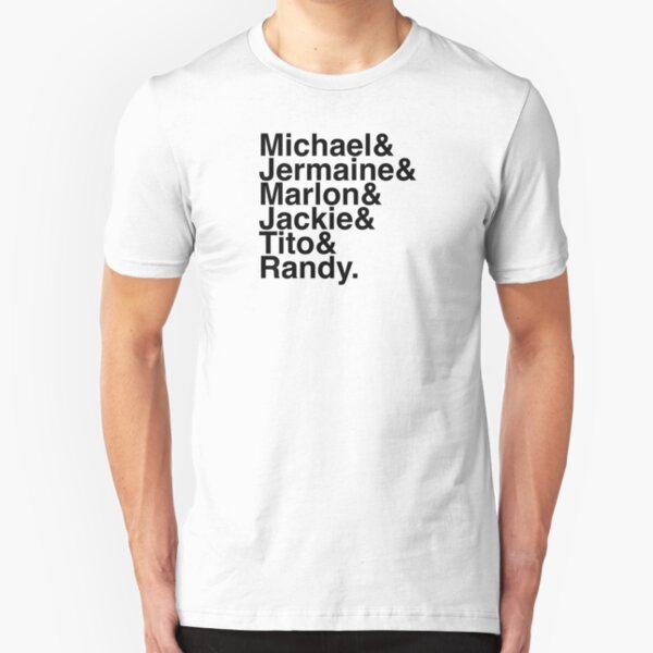 The Brothers in Helvetica (Black Text) Slim Fit T-Shirt