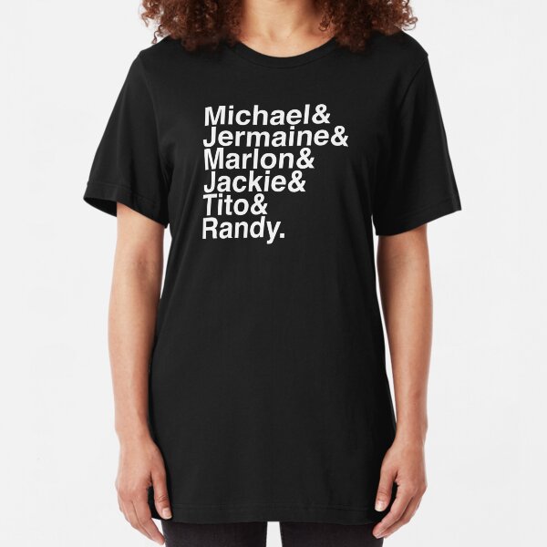 The Brothers in Helvetica (White Text) Slim Fit T-Shirt