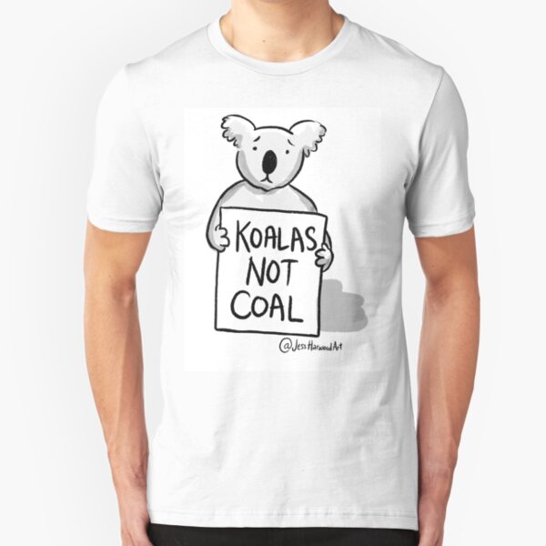 Koalas Not Coal by Jess Harwood Art Slim Fit T-Shirt