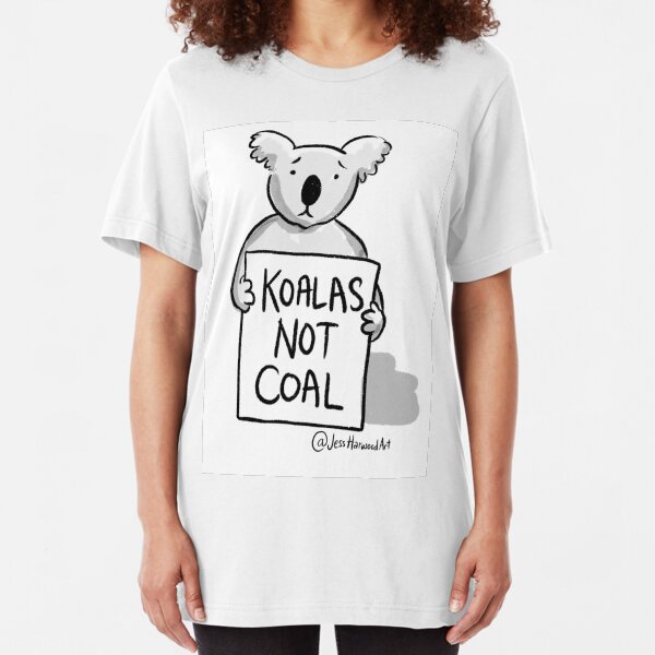 Koalas Not Coal by Jess Harwood Art Slim Fit T-Shirt