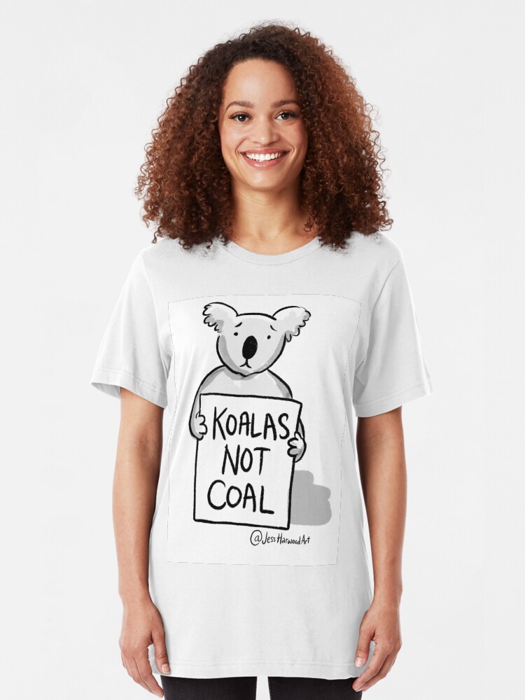 Alternate view of Koalas Not Coal by Jess Harwood Art Slim Fit T-Shirt