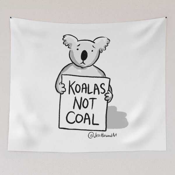 Item preview, Koalas Not Coal by Jess Harwood Art  designed and sold by JessHarwoodArt.