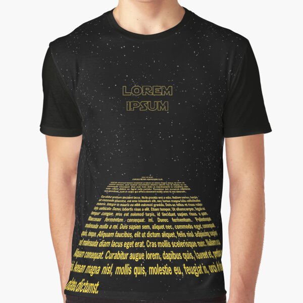 Vista previa del artículo con la obra «Un lorem ipsum hace en una galaxia muy, muy lejana ...», diseñado y vendido por BrendanHouse.
