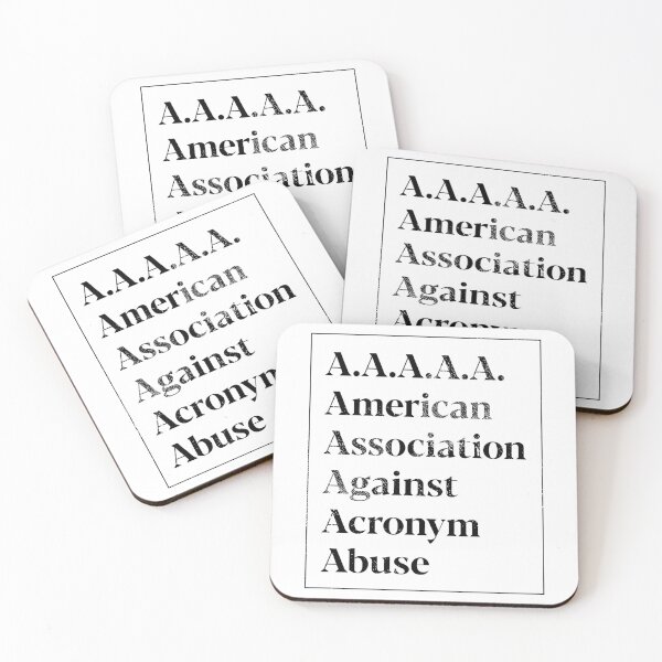 Item preview, Association Against Acronym Abuse designed and sold by kolbasound.