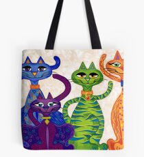 'High Street Cats' - a little bit Posh! (larger version) Tote Bag