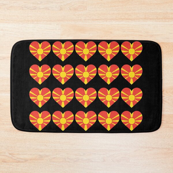 Item preview, Love My Macedonian Hearts Flag designed and sold by HelloFromAja.