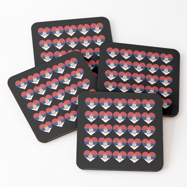 Item preview, Love My Serbian Hearts Flag designed and sold by HelloFromAja.