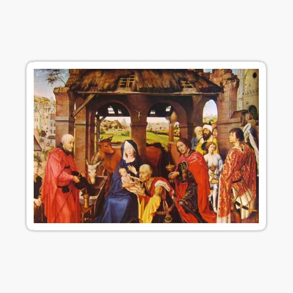 Flemish Painting And Oil Colors Rogier Van Der Weyden. Pittura Fiamminga E I Colori A Olio Rogier Van Der Weyden Sticker