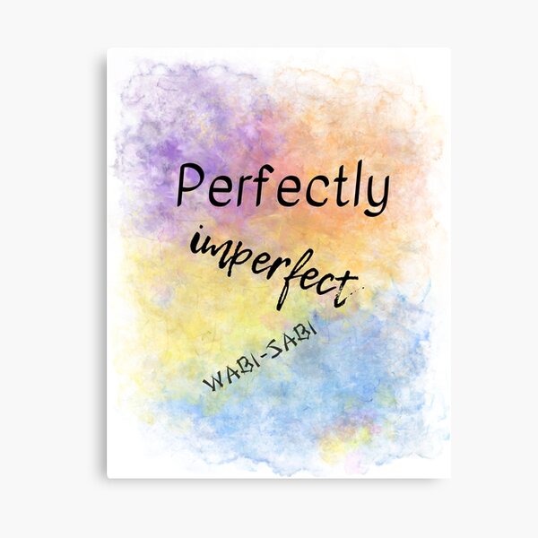 Perfectly Imperfect - Wabi-Sabi (black) Motivational Canvas Print