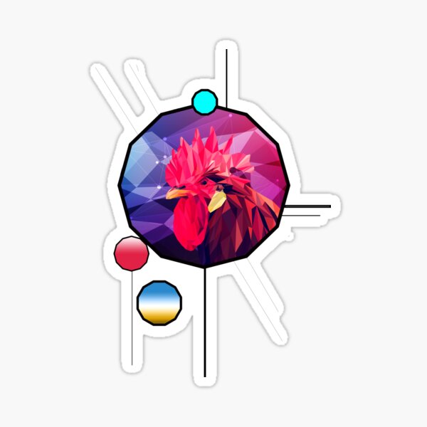 The chicken graphics design Sticker