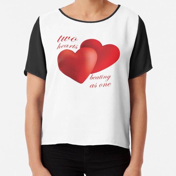 Two Hearts Beating as One Chiffon Top