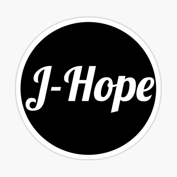 j-hope-name-sticker-by-edoai-redbubble