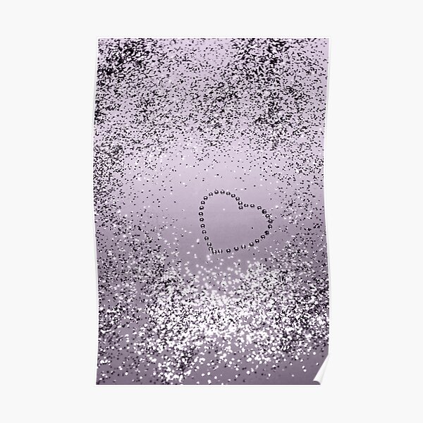 Silver Glitter Hearts Wall Art Pictures decor Sparkle Home Canvas