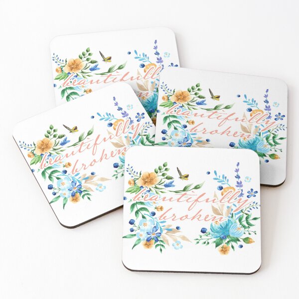 Item preview, Blue Yellow Flowers - Beautifully Broken designed and sold by MaplewoodMerch.