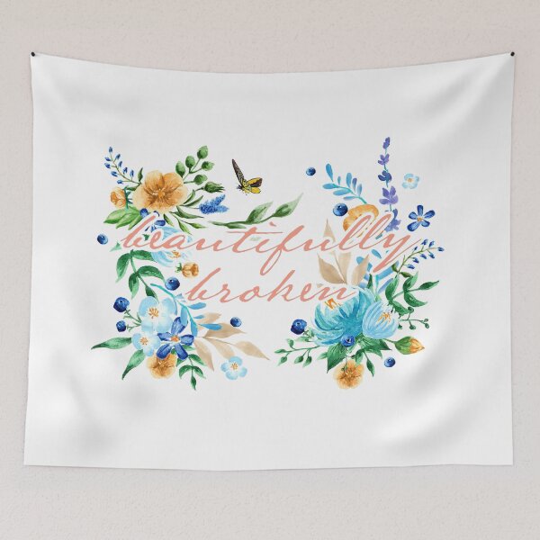 Item preview, Blue Yellow Flowers - Beautifully Broken designed and sold by MaplewoodMerch.