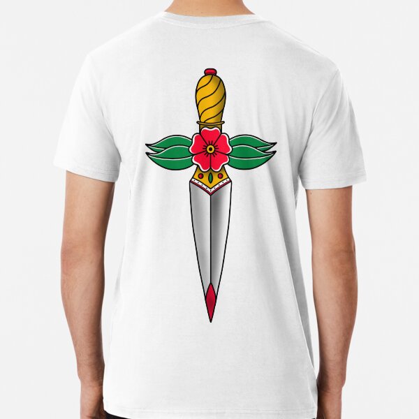 Traditional Tattoo-Style Dagger Premium T-Shirt