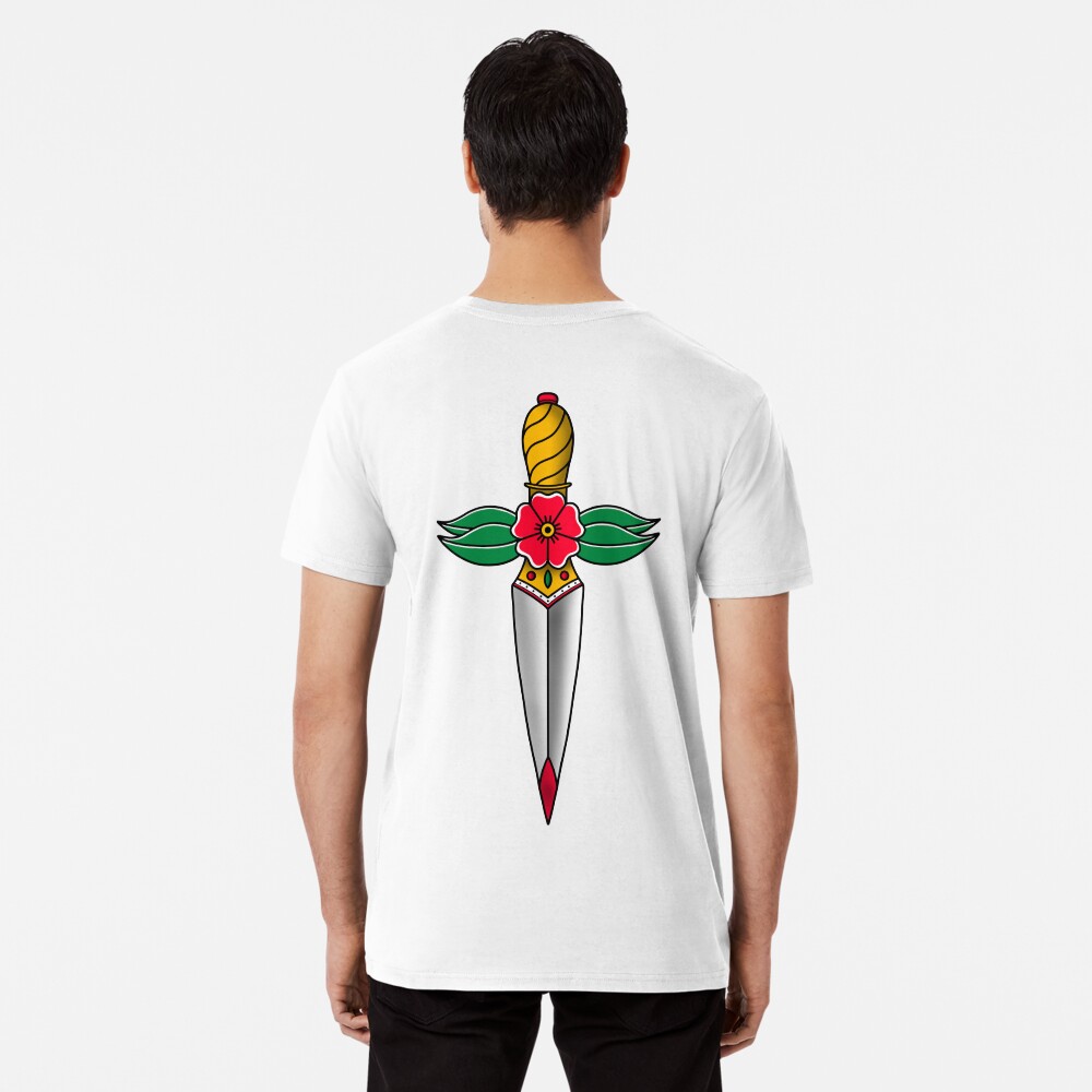 Traditional Tattoo-Style Dagger Premium T-Shirt