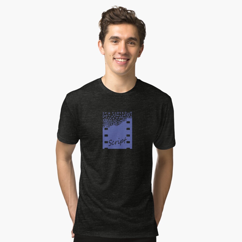 Film Script Large Tri-blend T-Shirt