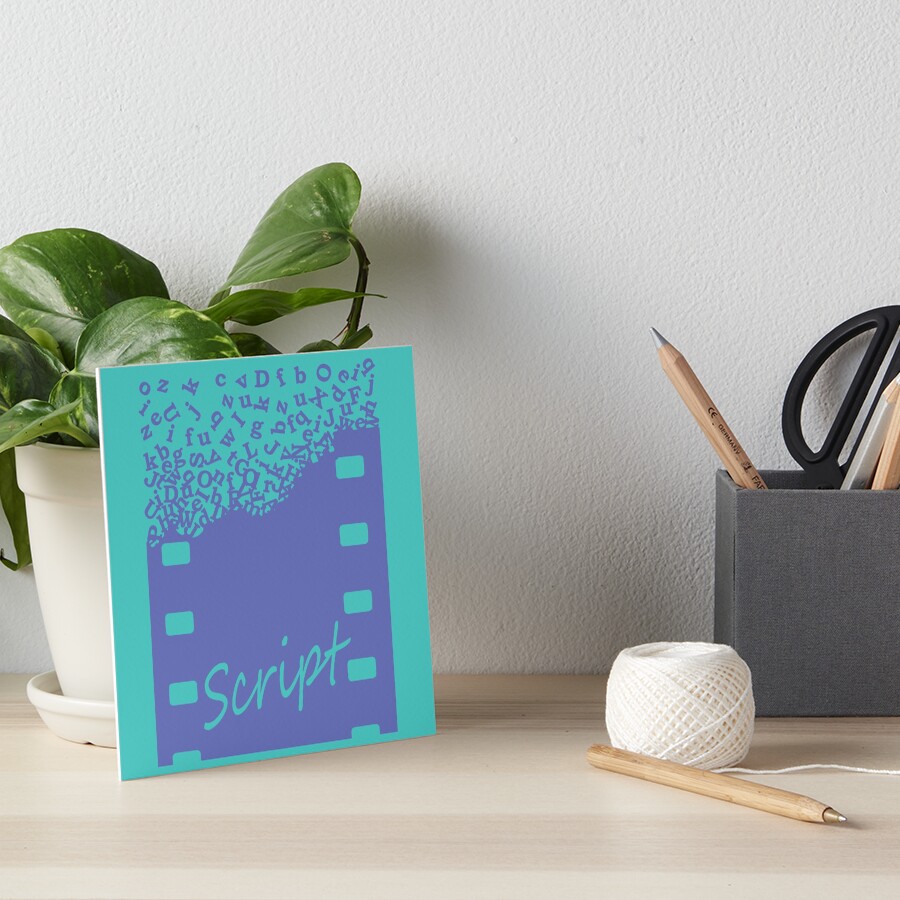 Film Script Large Art Board Print