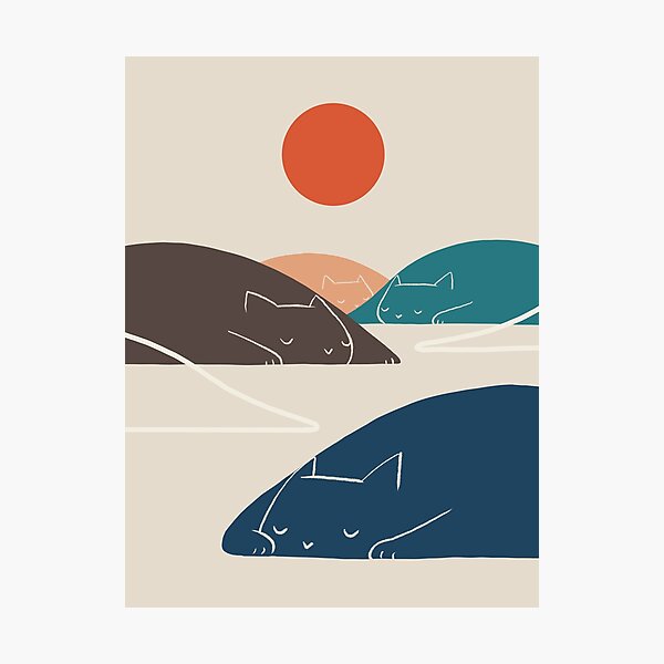 Item preview, Cat Landscape art No.1 designed and sold by ilovedoodle.