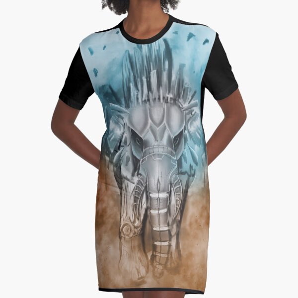 techphant Graphic T-Shirt Dress