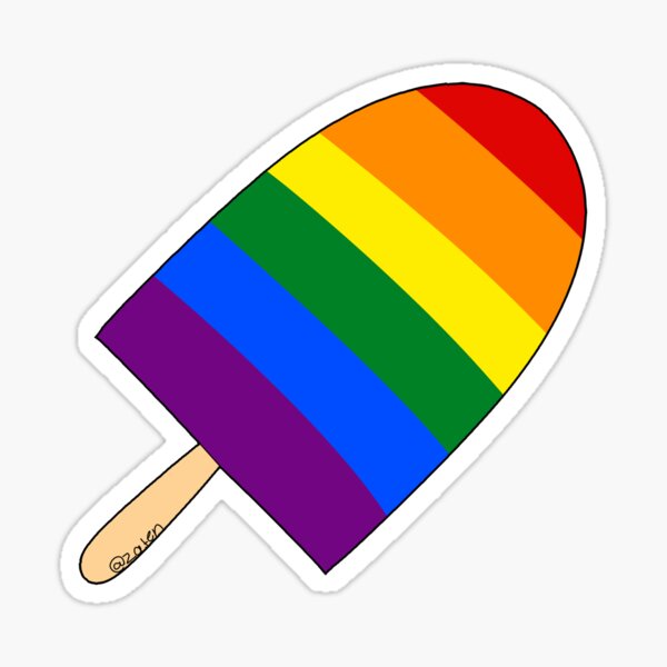 Lgbt flag Paddle Pop Sticker