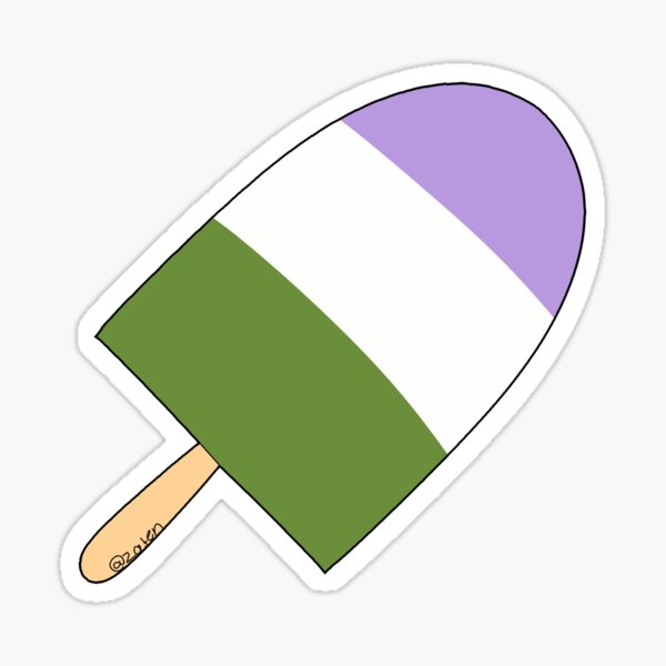 Genderqueer Flag Pridesicale Sticker