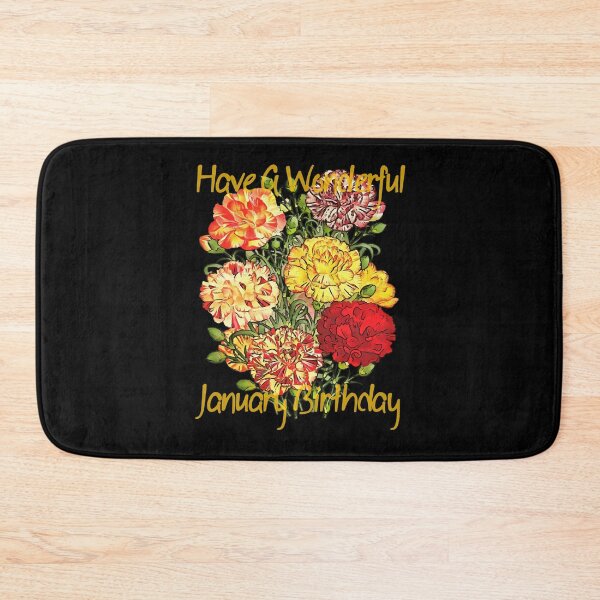 Item preview, Have A Wonderful January Birthday Yellow Text designed and sold by taiche.