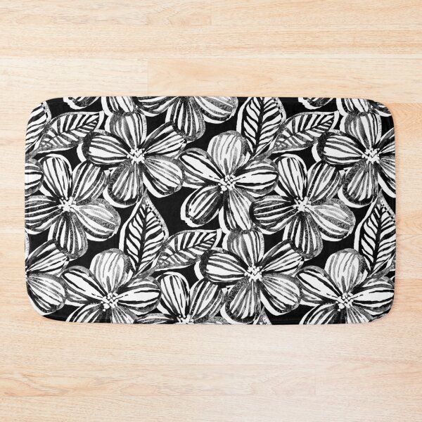 Item preview, Bold Textured Black and White Linework Floral designed and sold by micklyn.