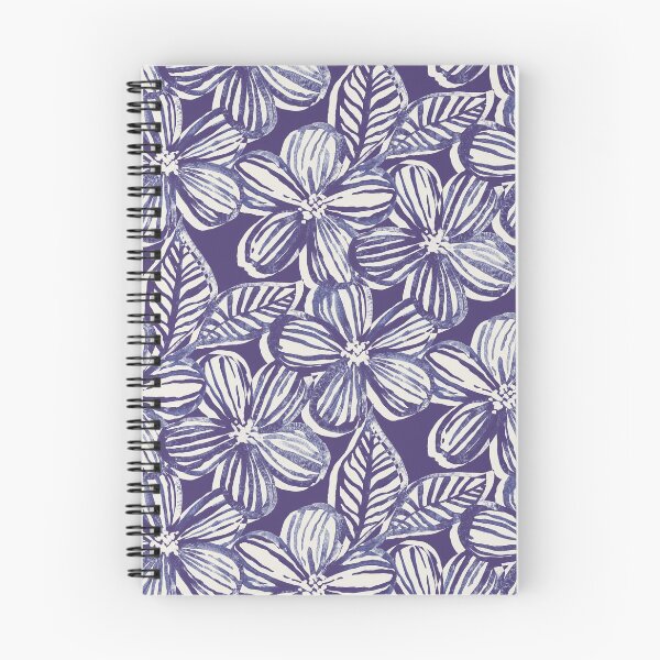 Item preview, Bold Textured Monochrome Indigo Linework Floral designed and sold by micklyn.
