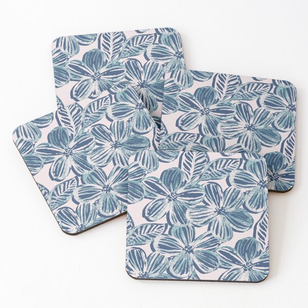 Item preview, Bold Textured Teal and Grey Linework Floral designed and sold by micklyn.