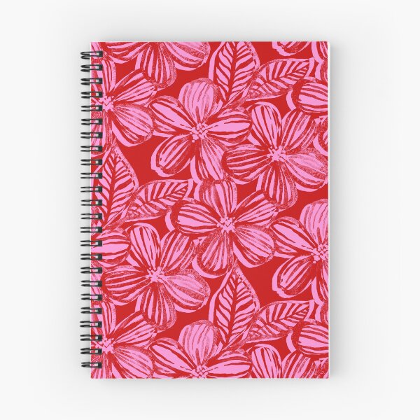 Item preview, Bold Textured Cherry Red and Pink Linework Floral designed and sold by micklyn.