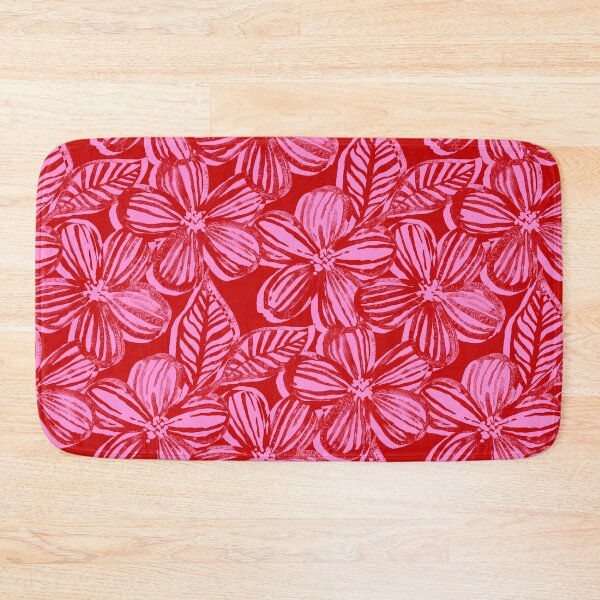 Item preview, Bold Textured Cherry Red and Pink Linework Floral designed and sold by micklyn.