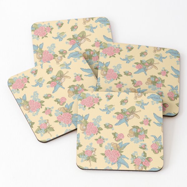 Item preview, Rose, Buddleia, and Forget-me-not bouquets on Rich Cream designed and sold by DoodleTrees.