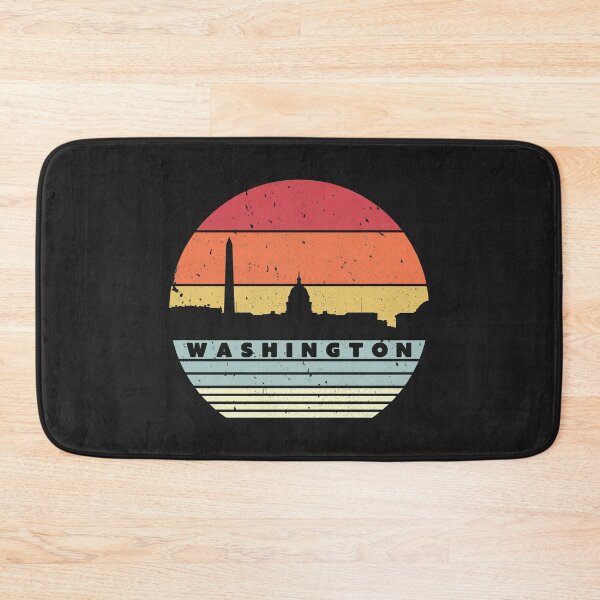 Item preview, Washington Souvenir Product. Retro Style USA Skyline Print designed and sold by PackAPunch.
