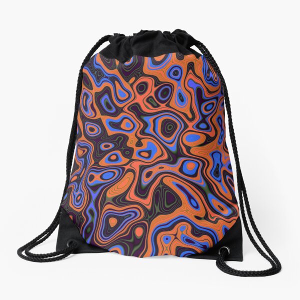 Abandoned planet | Abstract random colors #13b Drawstring Bag