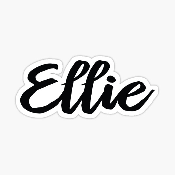 Ellie Female Name - in Stylish Lettering Cursive Typography Text