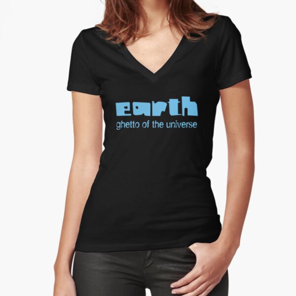 Ghetto Earth Fitted V-Neck T-Shirt