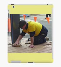 Men at work at Plaza Shopping Mall iPad Case/Skin