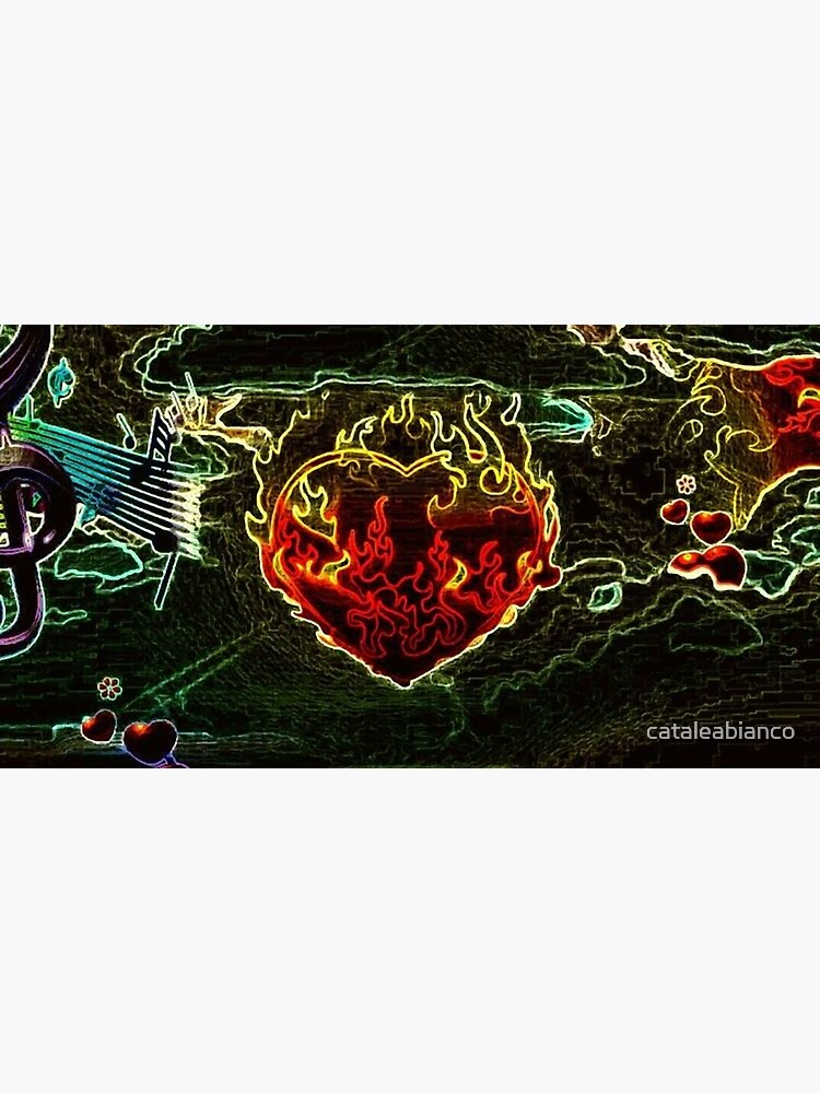 Heavy Metal Heart Framed Art Print By Cataleabianco Redbubble