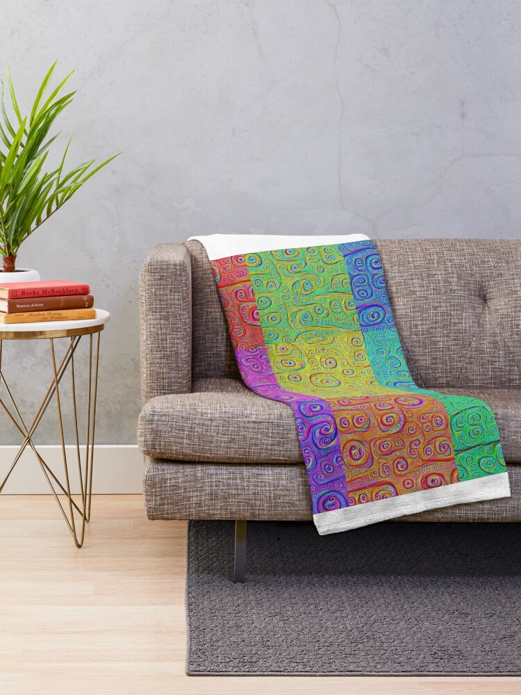 Alternate view of Deep Dreaming of a Color World 2K Throw Blanket