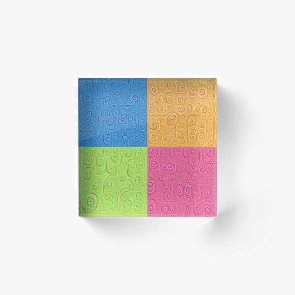 Deep Dreaming of a Color World 4K Saturation Acrylic Block