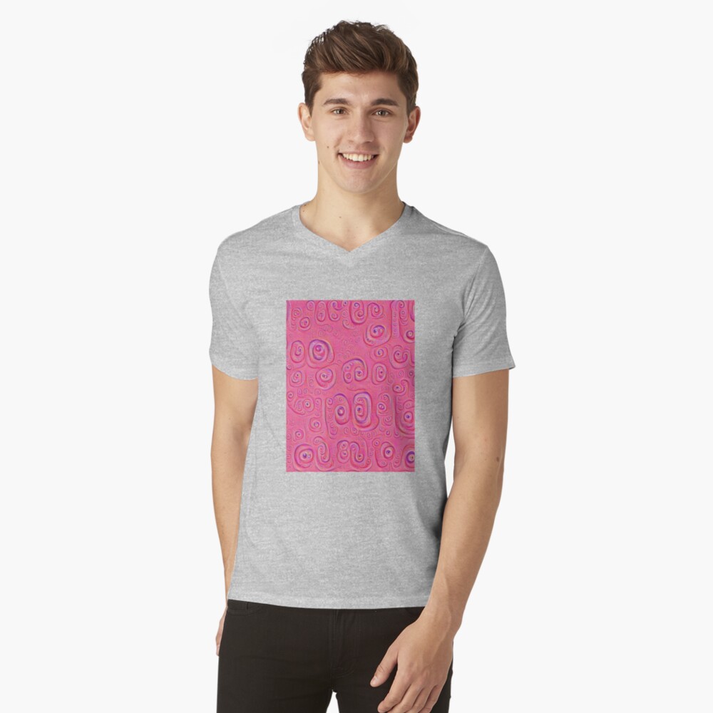 Deep Dreaming of a Purple World 4K V-Neck T-Shirt