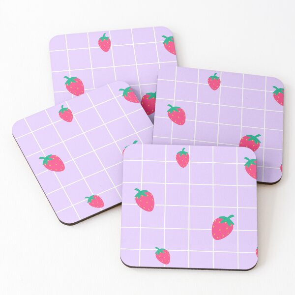 Item preview, Purple strawberry grid designed and sold by Fumble-bee.
