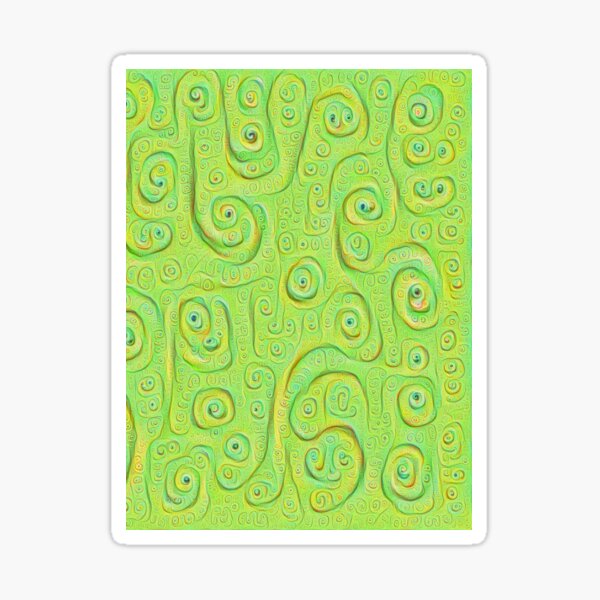 Deep Dreaming of a Green World 4K Sticker